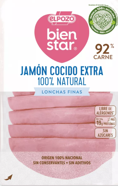 Pisto de verduras con jamón cocido extra.